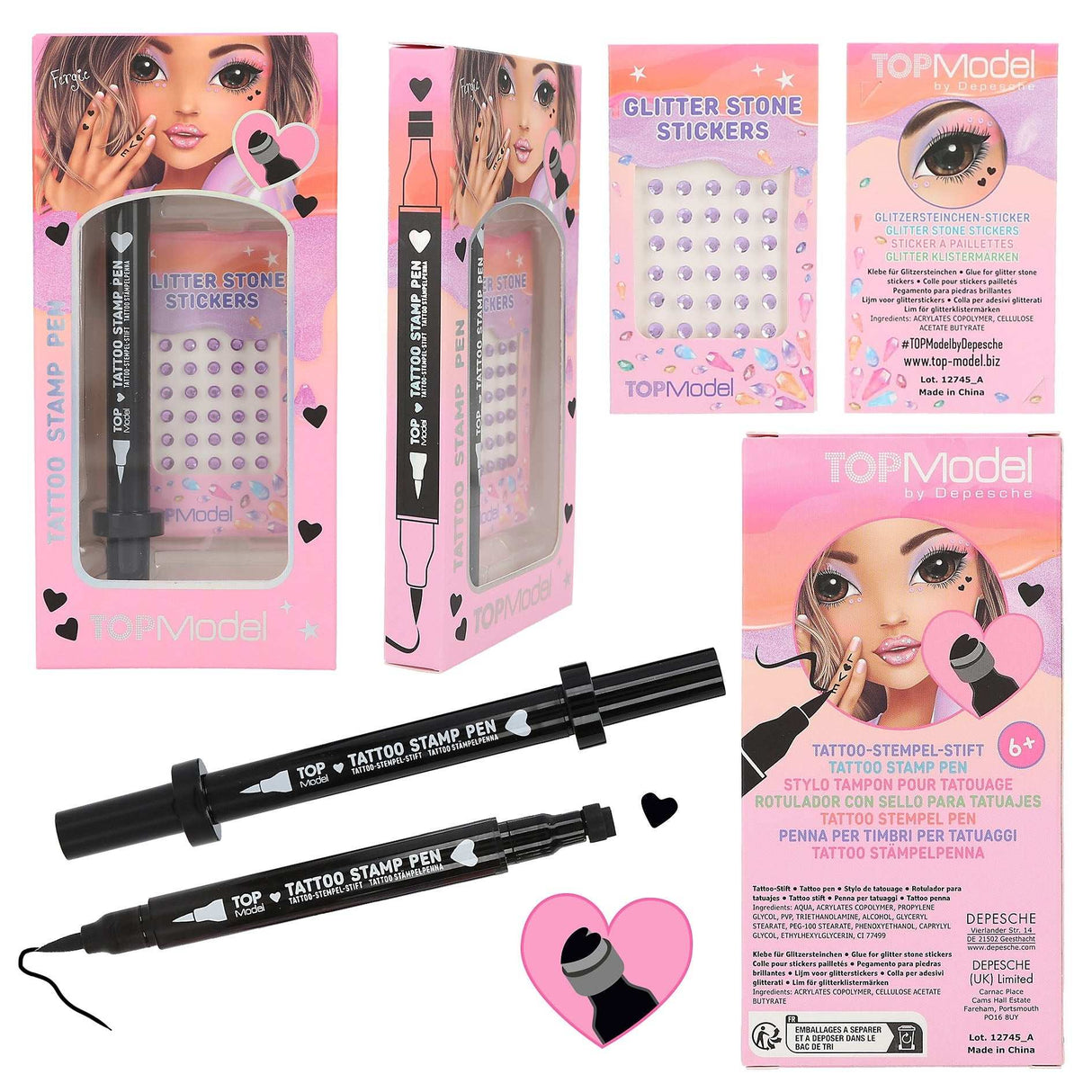 TOPModel Tattoostift mit Glitzersteinen Beauty and Me
