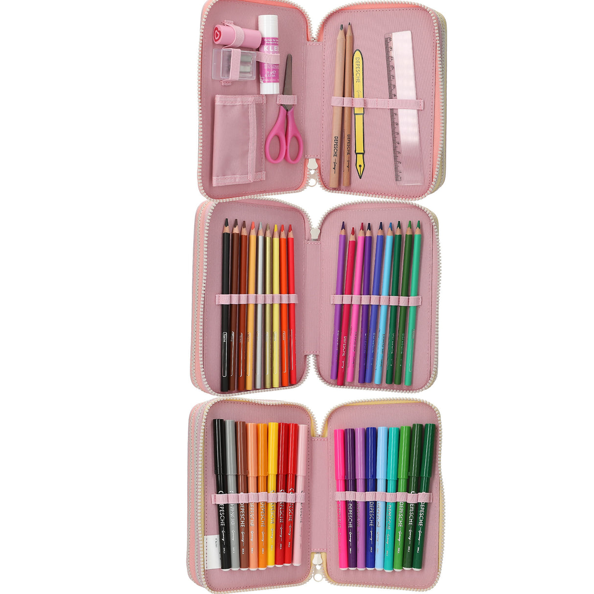 Yivi 3 Fach Federtasche Farbwolke