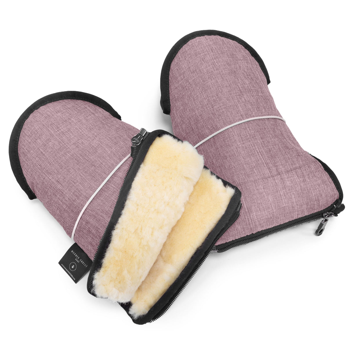 Glovy Lammfell Handwärmer/ rose