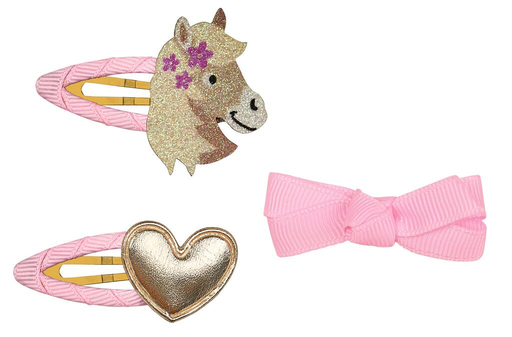 Haarklammer-Set Pferde