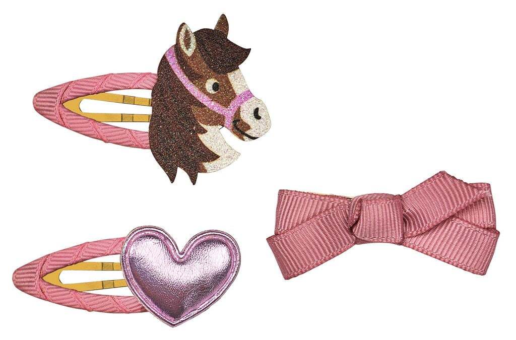 Haarklammer-Set Pferde