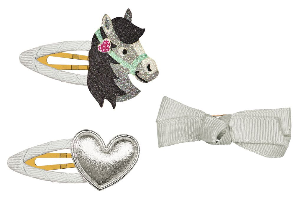 Haarklammer-Set Pferde