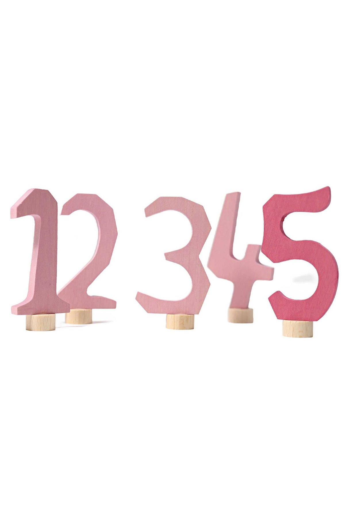 Rosa Zahlenstecker Set 1-5
