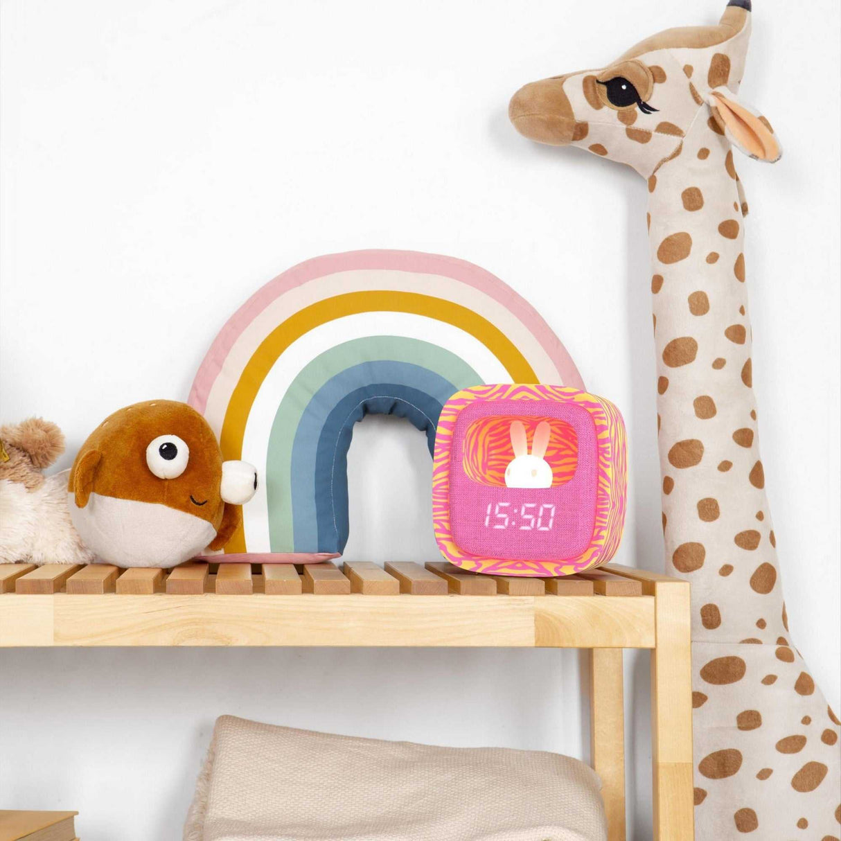 Wecker mit Nachtlicht- Zebra Pink