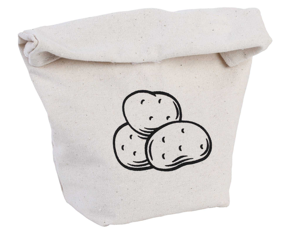 Kartoffeln zum Schneiden in Baumwollsäckchen