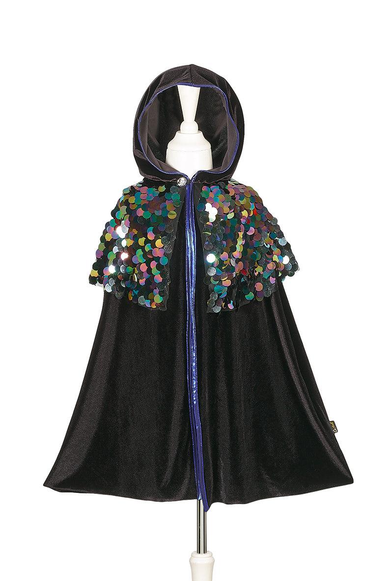 Kinder Cape Bella Hexe Bella Halloween Umhang Pailletten 8-10 Jahre