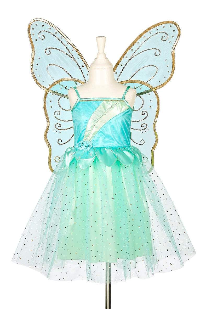 Feen-Kleid mit Flügeln für Mädchen 8-10 Jahre in pastelligen Farben