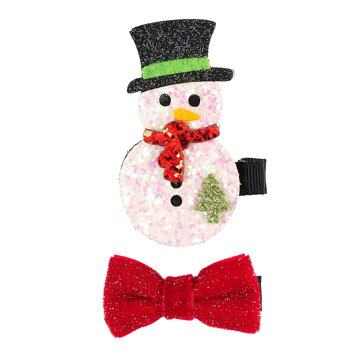 Haarklammer Schneemann