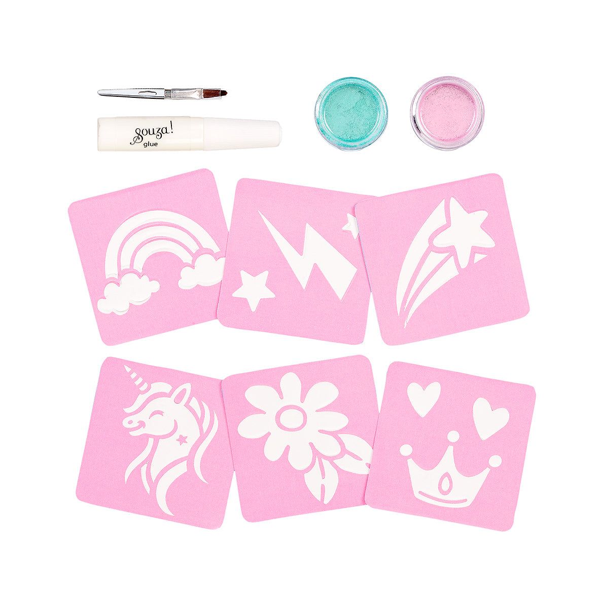 Veganes Glitzer Tattoo Set Einhorn
