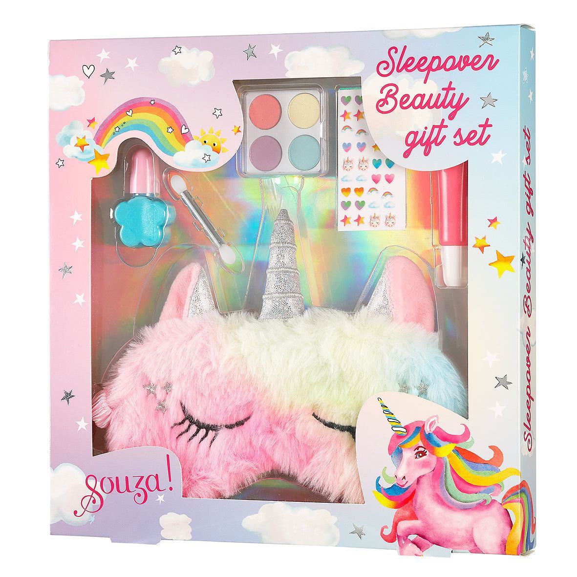 Einhorn Make-up + Schlafmaske Set
