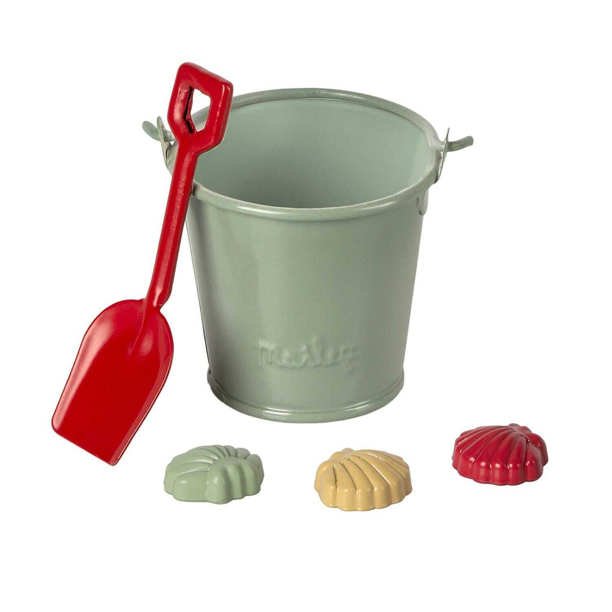 Puppenhaus Strand Set mit Eimer, Schaufel und Sandspielzeug aus Metall für Kinder ab 3 Jahren