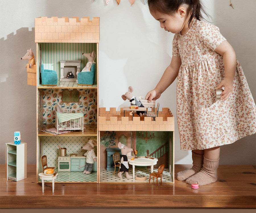 Puppenhaus Stuhl/ Gold