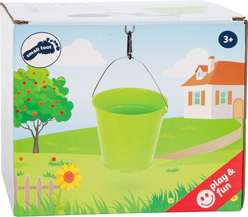 Flaschenzug mit Eimer