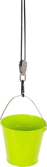 Flaschenzug mit Eimer