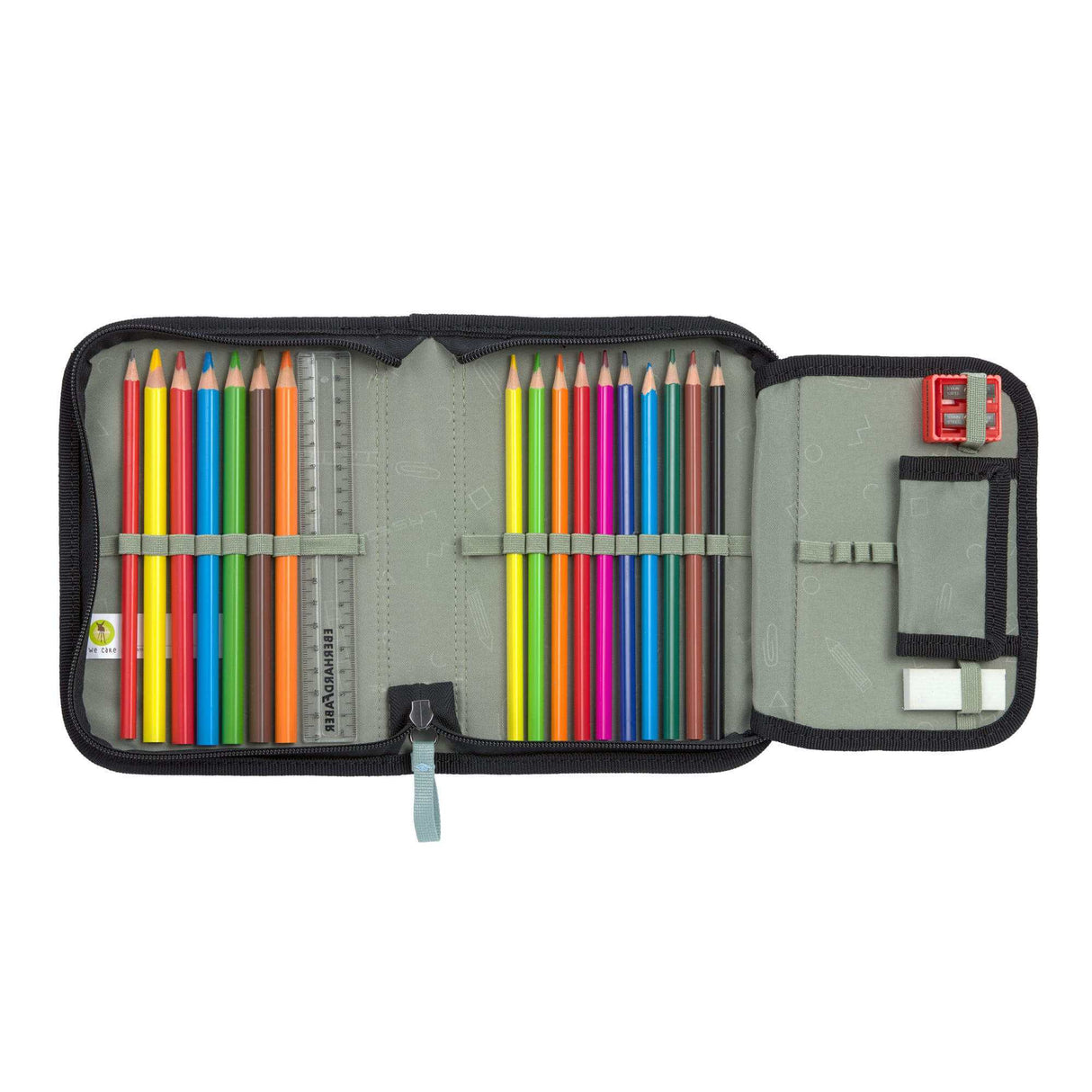 Schulranzen Set 7-teilig, Slim Unique Black