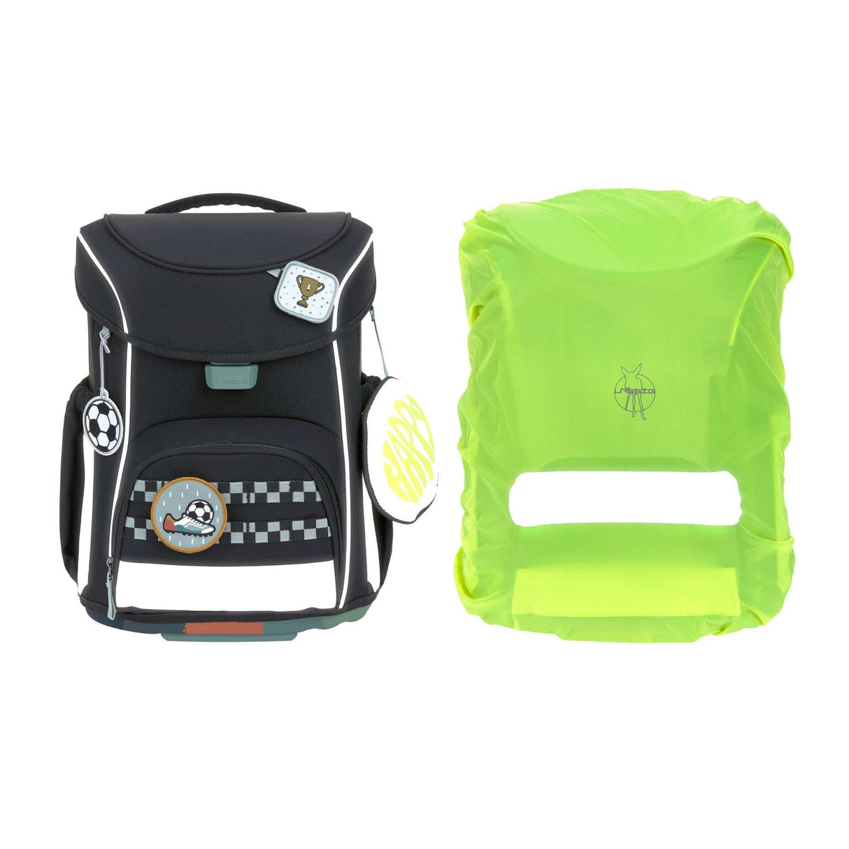 Schulranzen Set 7-teilig, Slim Unique Black