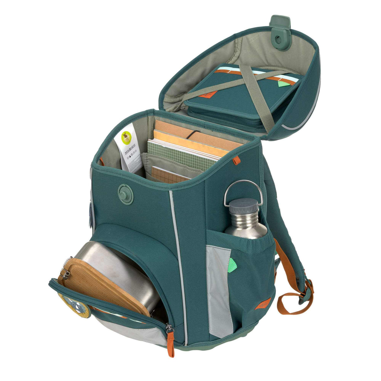 Schulranzen Set 7-teilig, Slim Unique Dark Green