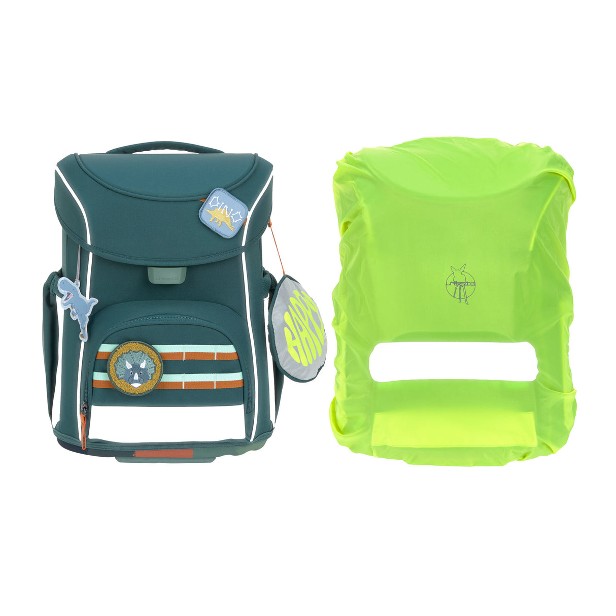 Schulranzen Set 7-teilig, Slim Unique Dark Green