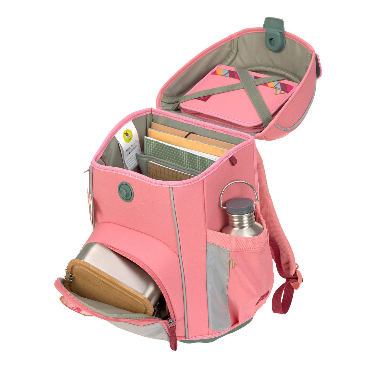 Schulranzen Set 7-teilig, Slim Unique pink