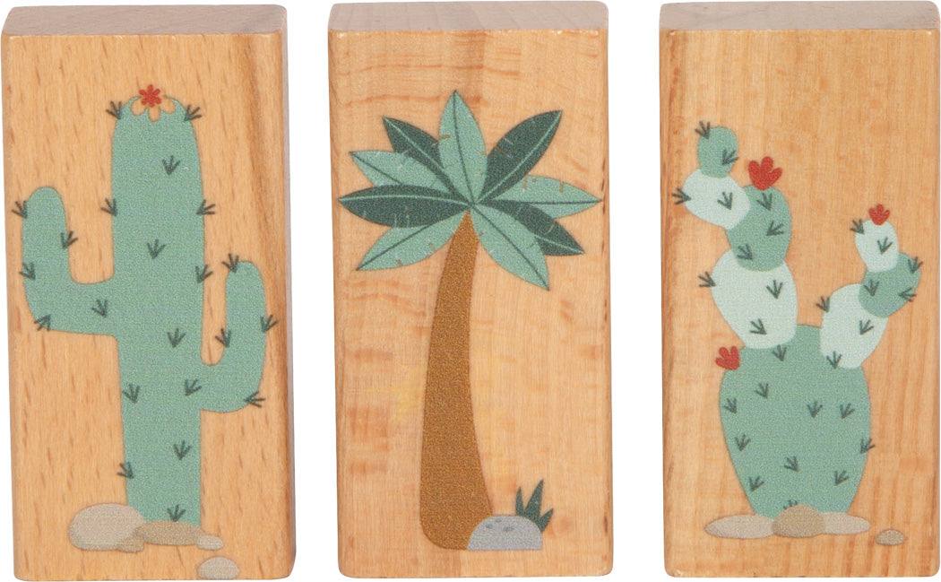 Holzbausteine Dino