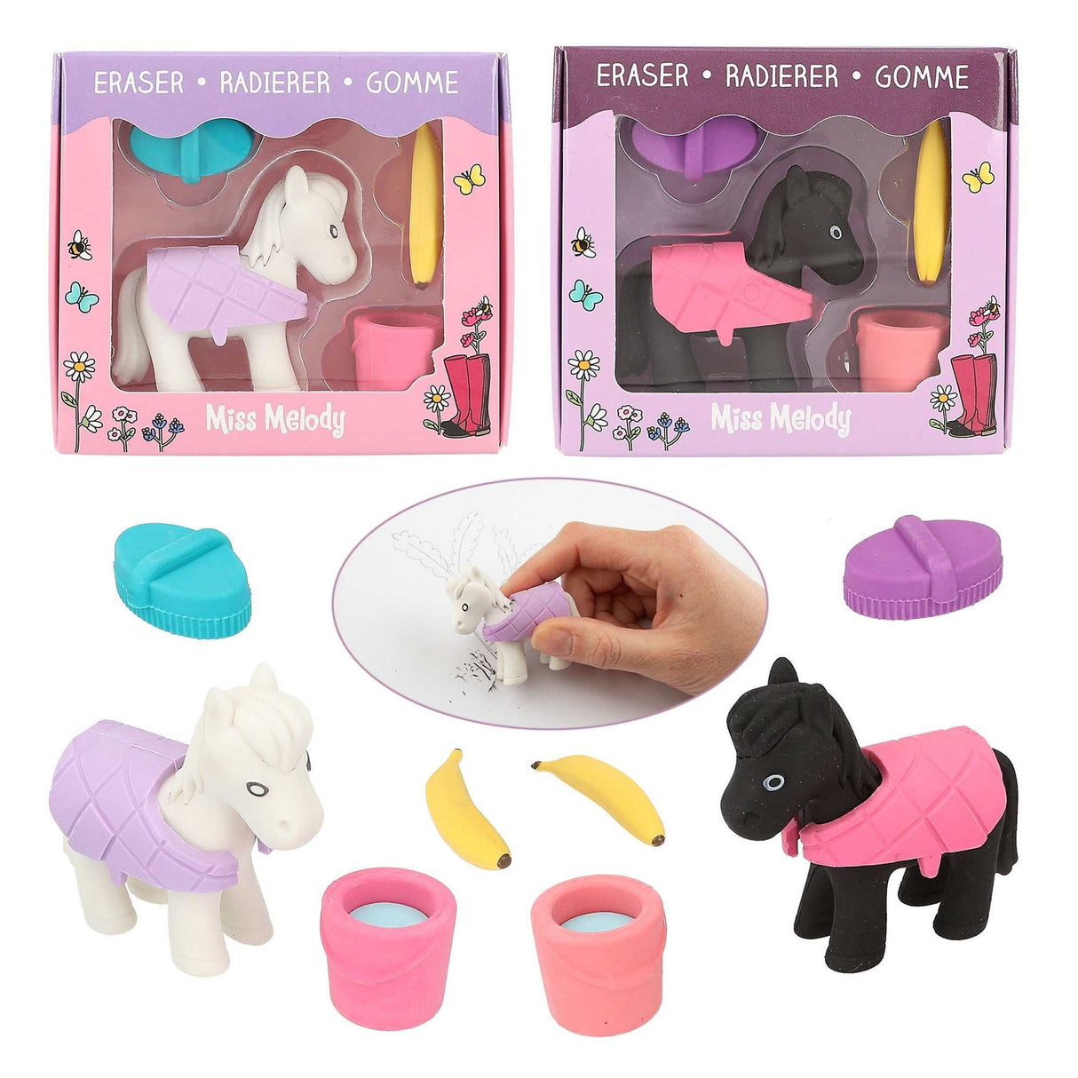 Miss Melody Radiergummi Set