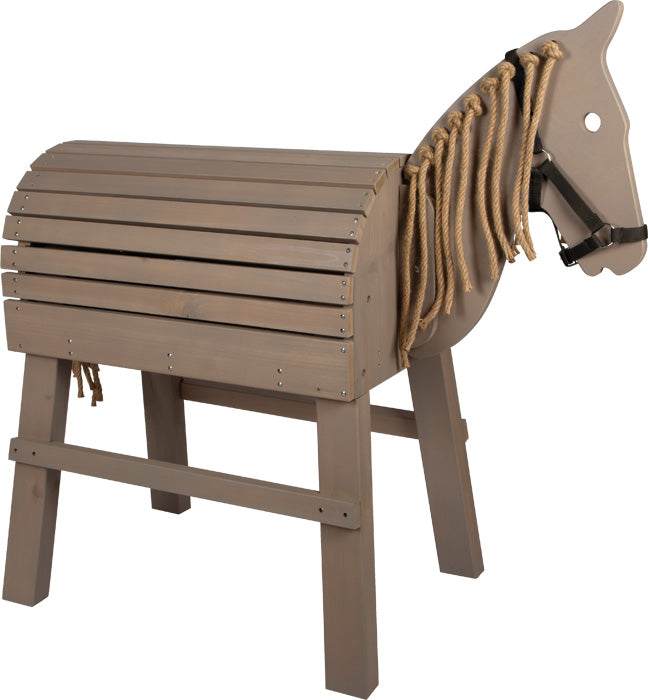 Holzpferd grau