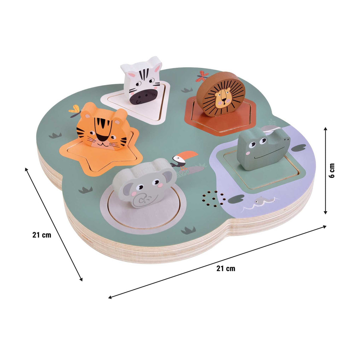 Setzpuzzle 3D Tierlaute Safari