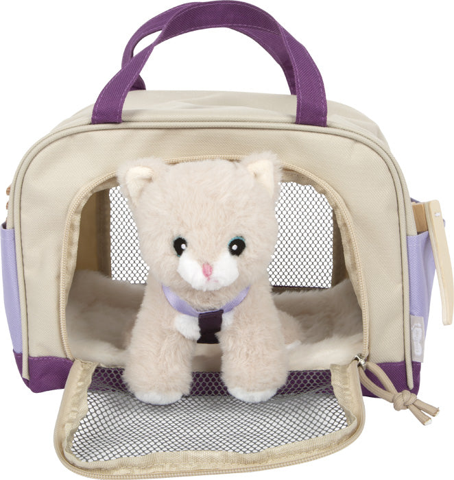 Katze mit Tasche & Pflege-Set