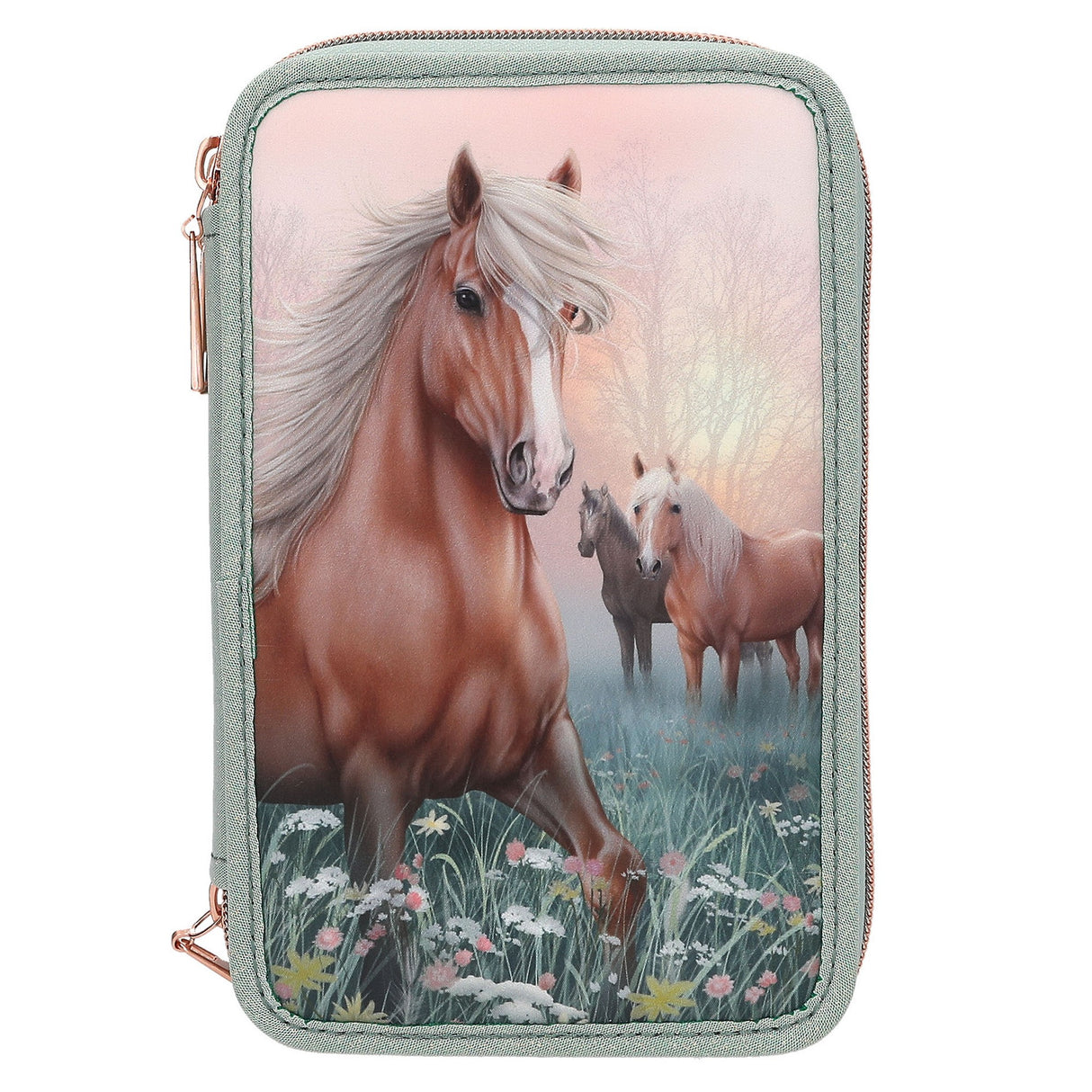 Miss Melody 3 Fach Federtasche Romantic Fields