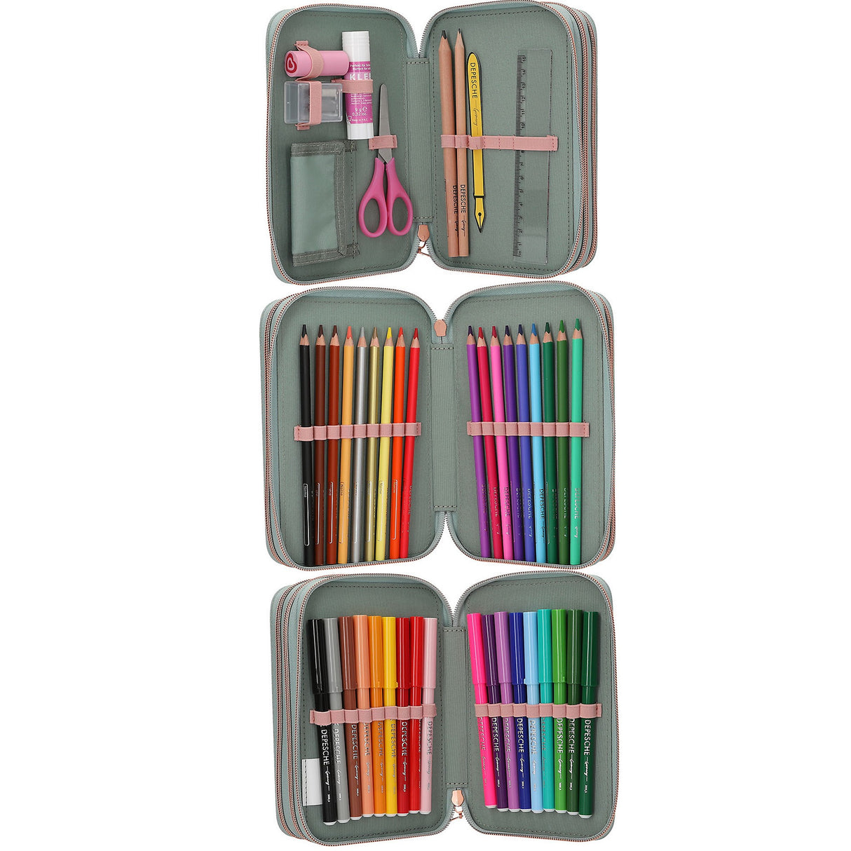 Miss Melody 3 Fach Federtasche Romantic Fields