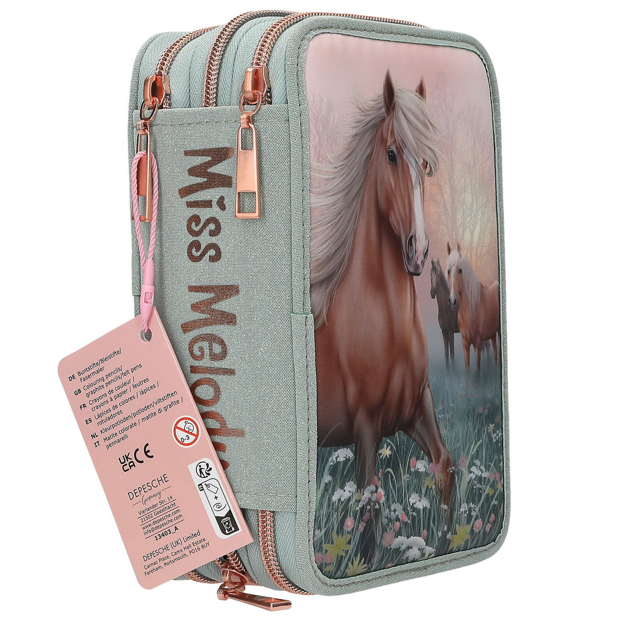Miss Melody 3 Fach Federtasche Romantic Fields