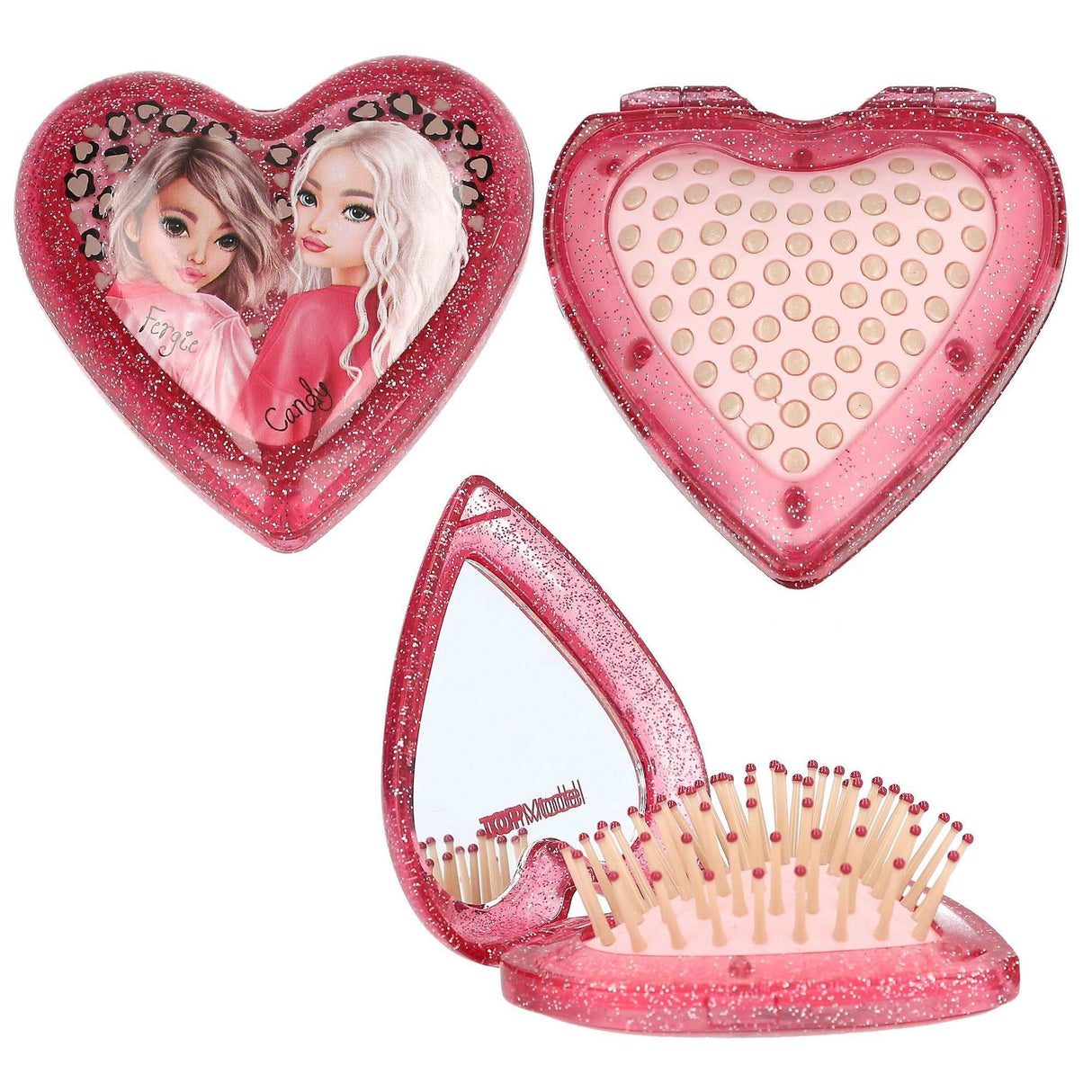 TOPModel Klapphaarbürste Herz Leohart