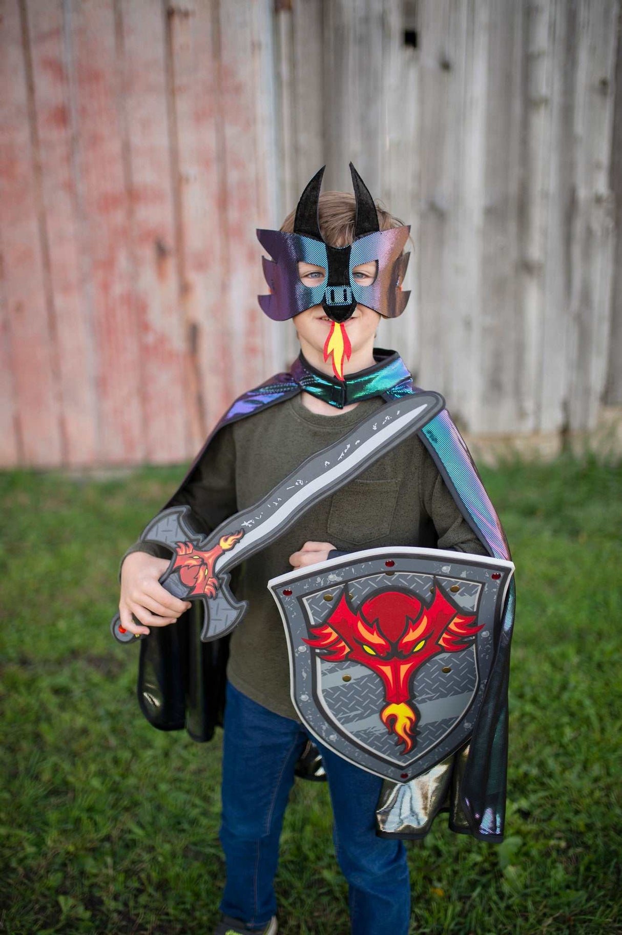 Drachenritter-Umhang & Maske 5-6 Jahre