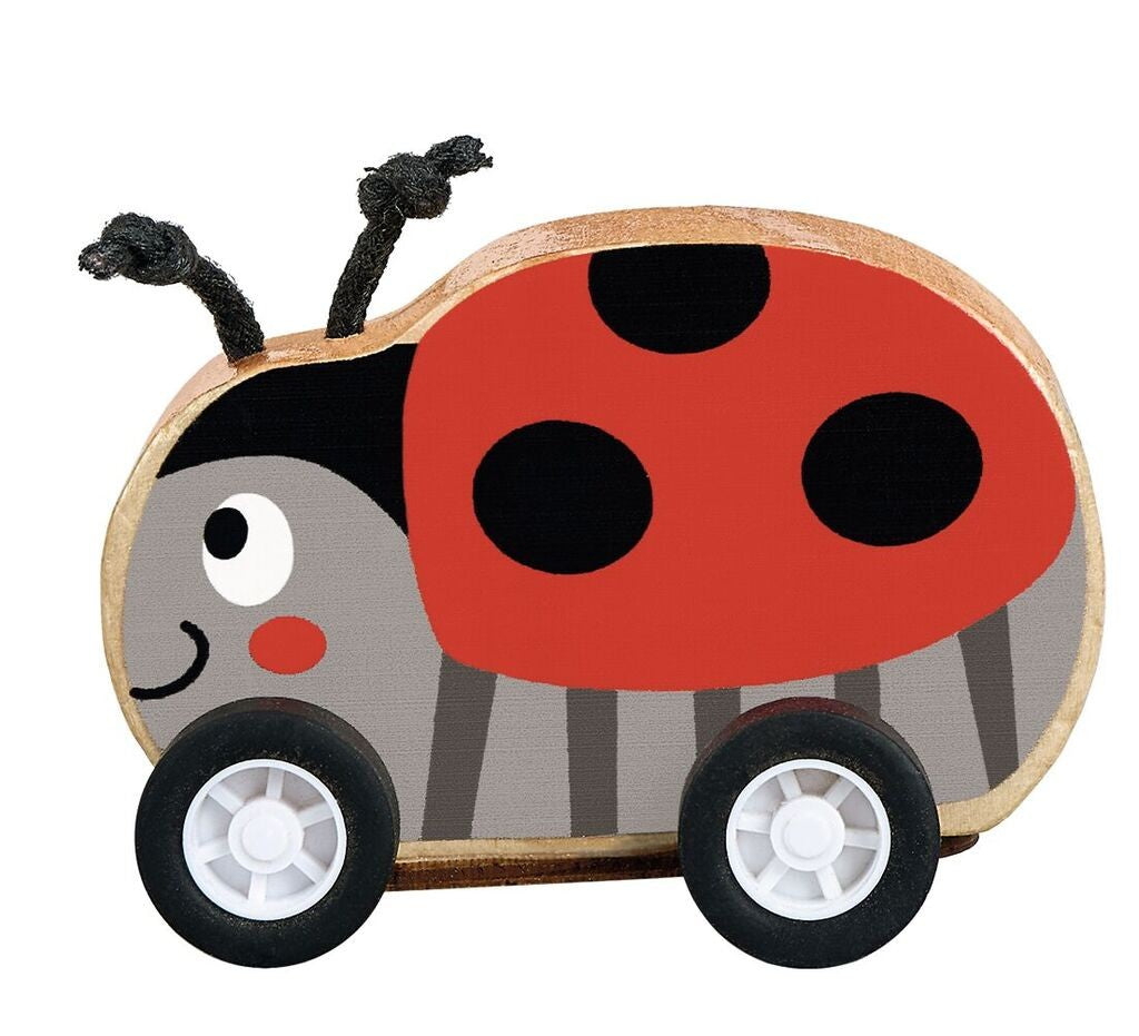 Flinke Rückziehtiere aus Holz (versch. Motive)