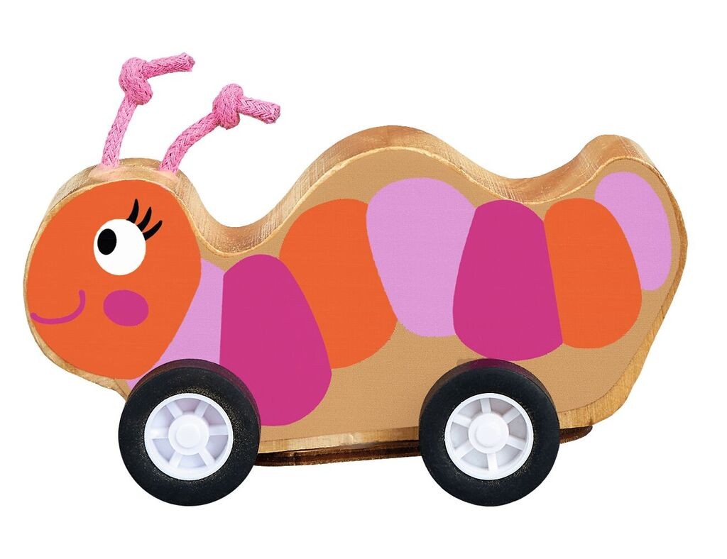 Flinke Rückziehtiere aus Holz (versch. Motive)