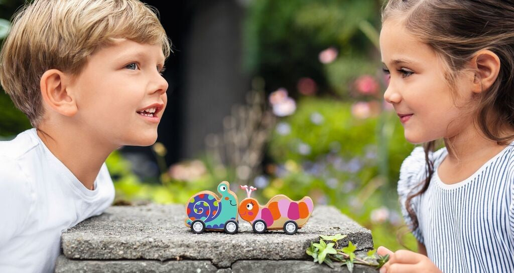 Flinke Rückziehtiere aus Holz (versch. Motive)