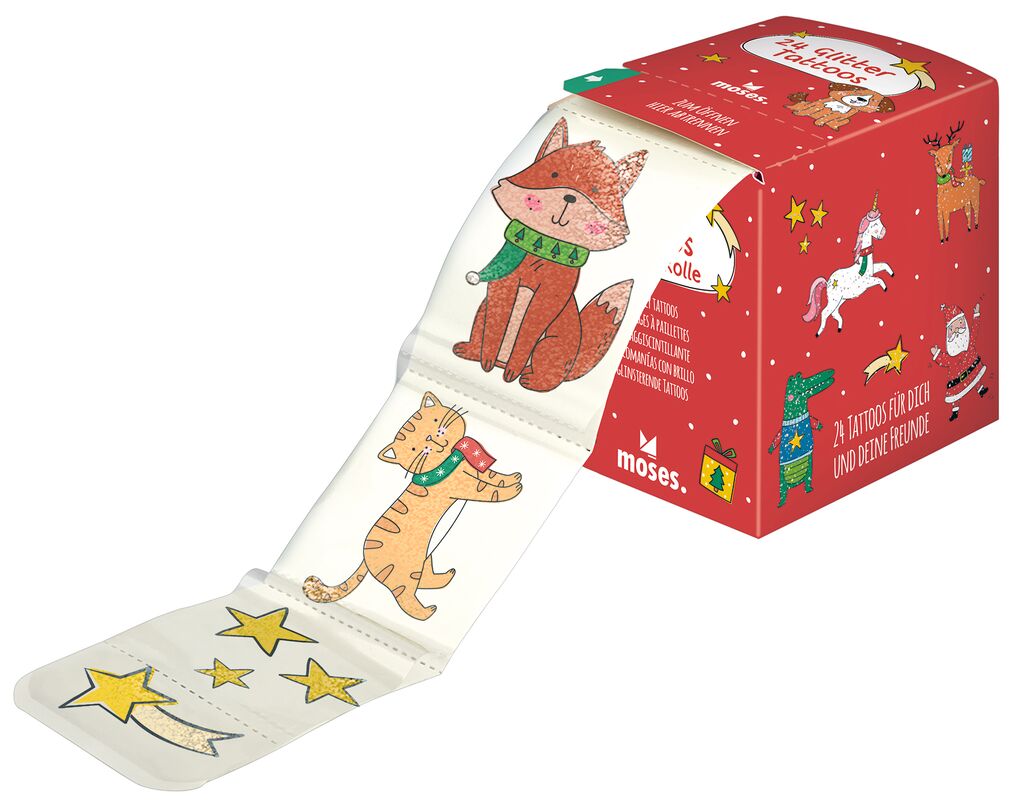 Glitter-Weihnachts-Tattoos