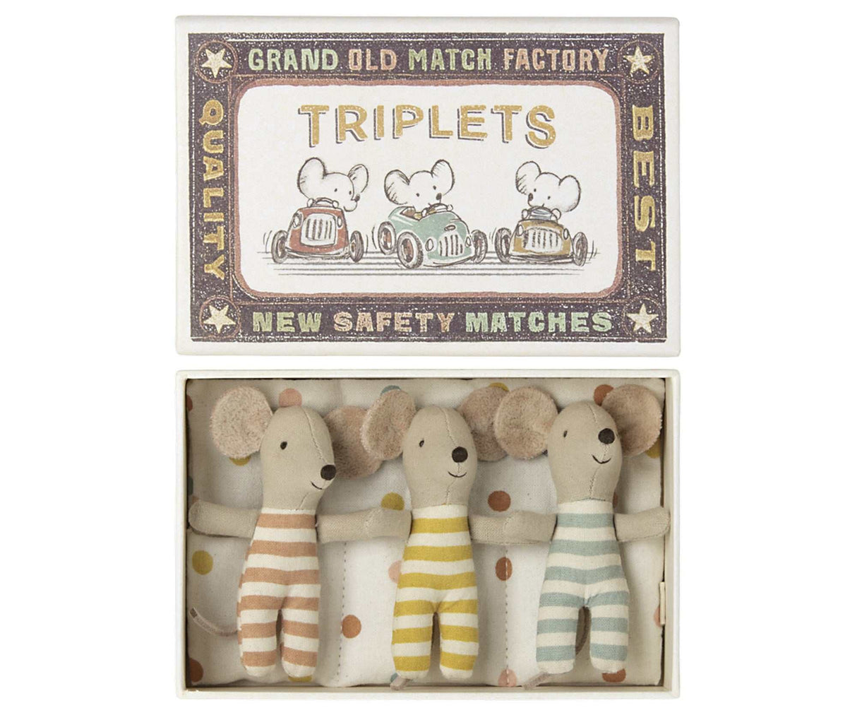 Drillinge, Babymäuse in der Streichholzschachtel