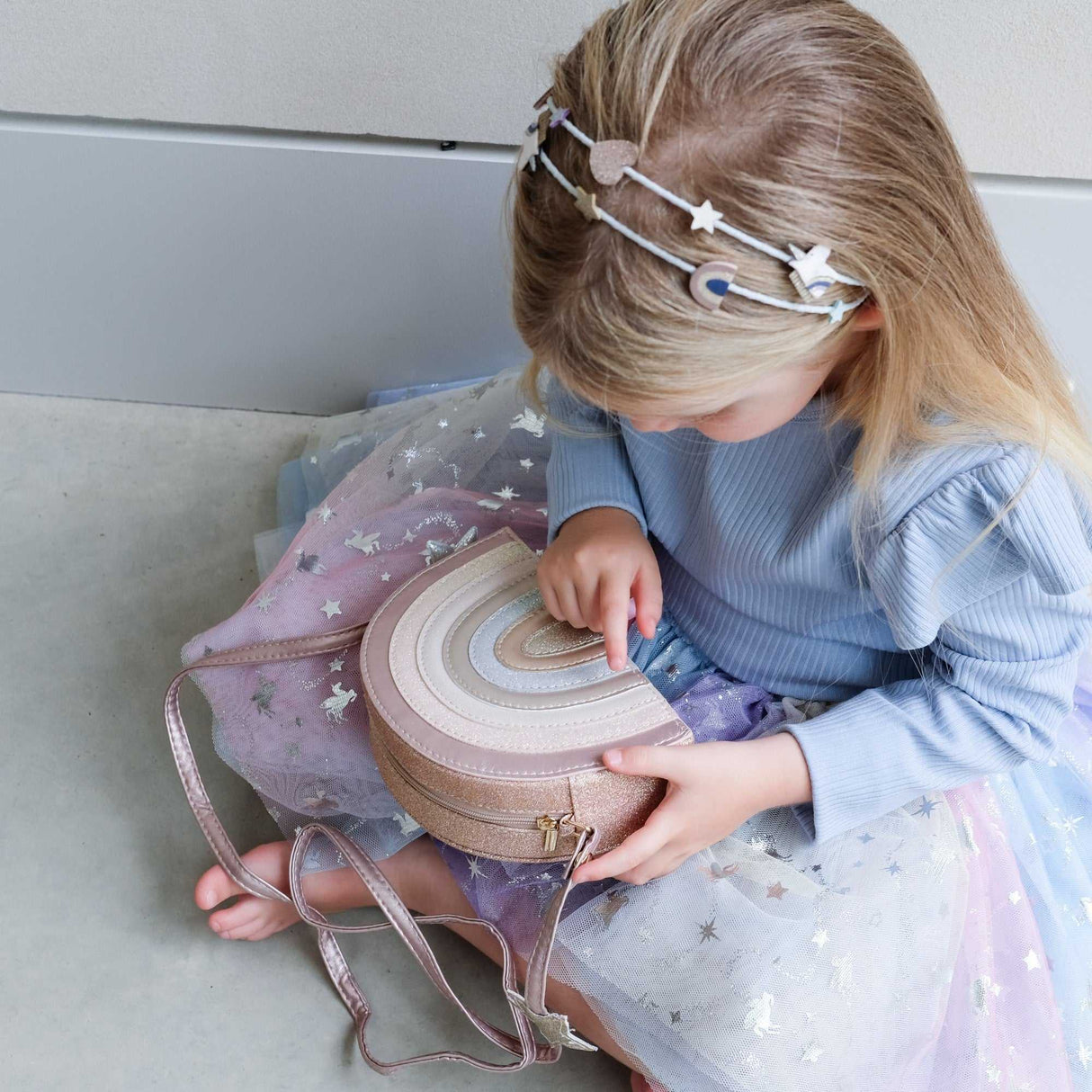 Tasche Regenbogen pink