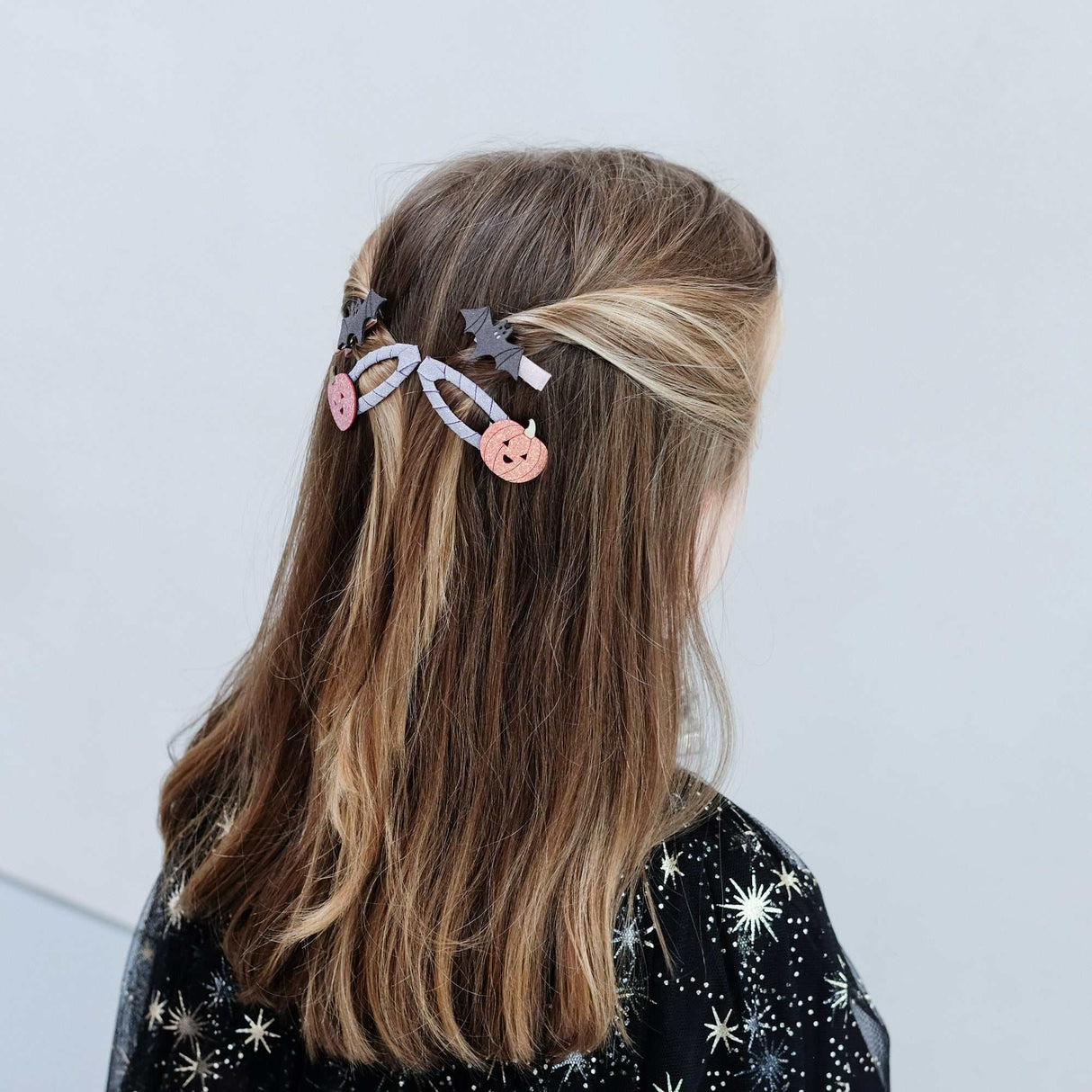 Haarclips Fledermaus & Kürbis