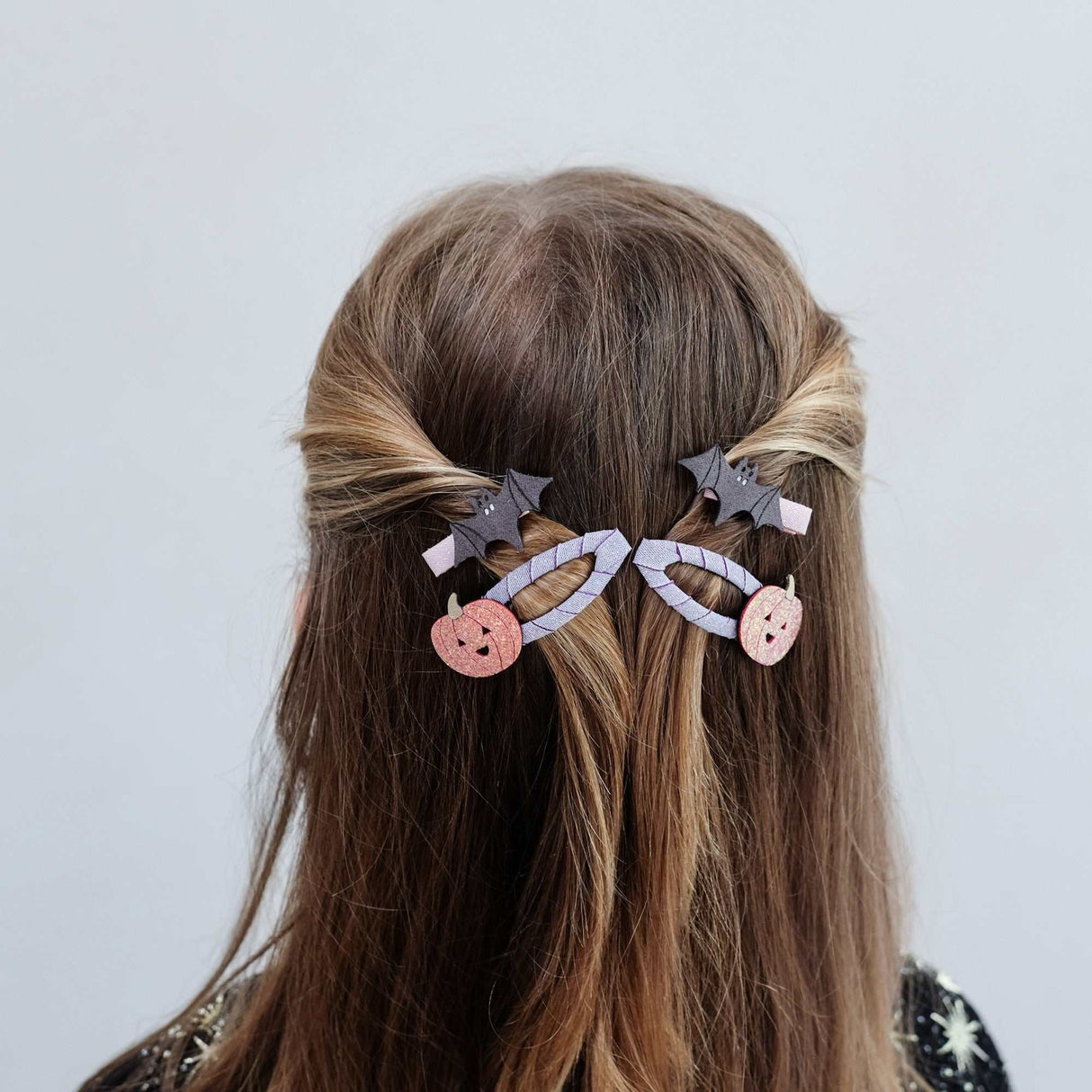 Haarclips Fledermaus & Kürbis