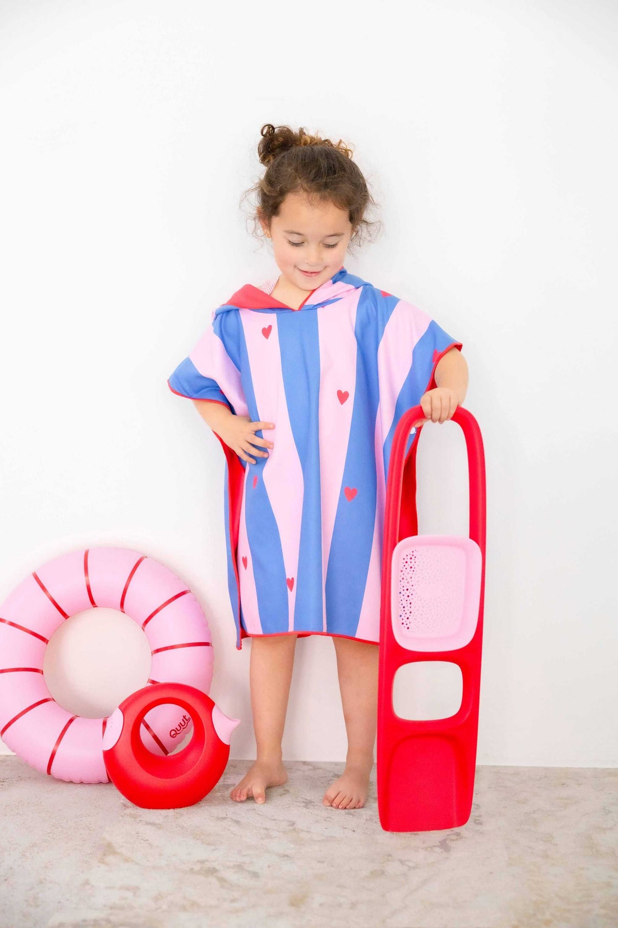 Strandponcho/ Cherry
