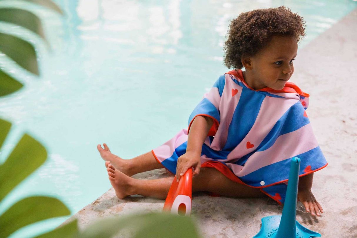 Strandponcho/ Cherry