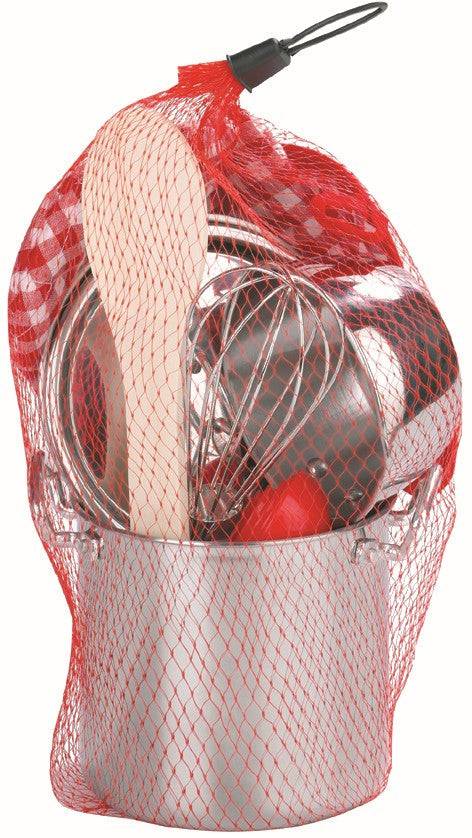 Kinder-Koch-Set aus rostfreiem Edelstahl mit 13 Teilen für Kinderhände, ideal als Adventskalenderfüllung und Geschenk.