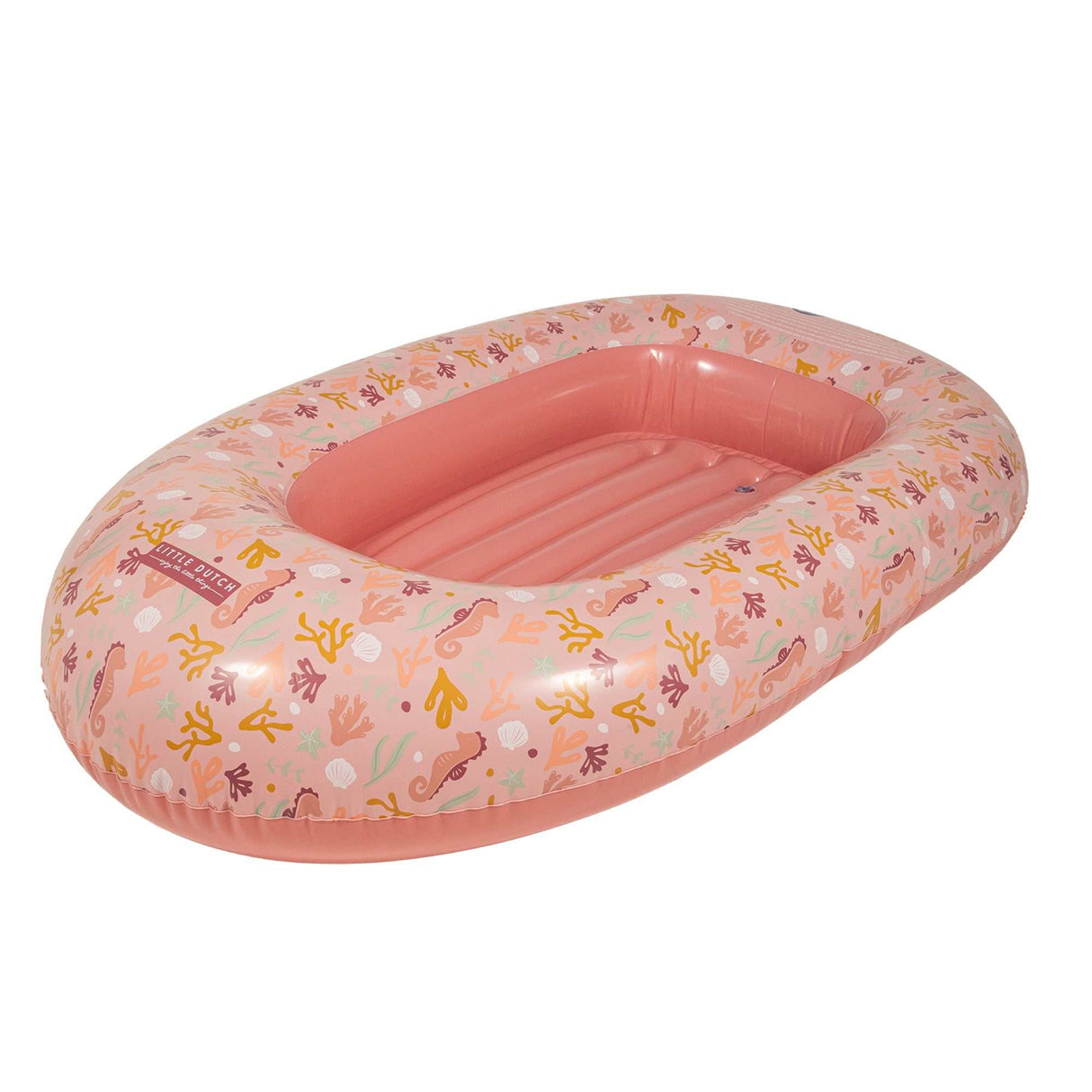 Aufblasboot Ocean Dreams Pink von Little Dutch aus Kunststoff, Maße 100x67x15 cm, für Kinder ab 3 Jahren