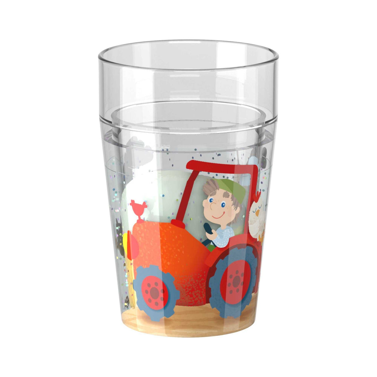 Glitzerbecher Bauernhof - Motiv 2