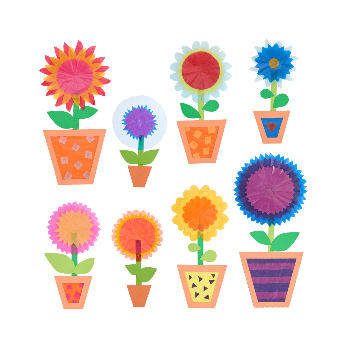 Bastelset – Fensterbild Blumentöpfchen