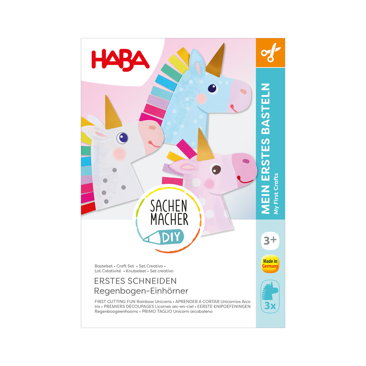 Bastelset - Erstes Schneiden Regenbogen-Einhörner