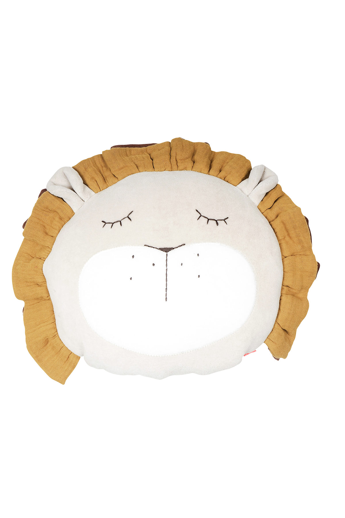 kuscheliges Schmusekissen Löwe aus Biobaumwolle fürs Kinderzimmer