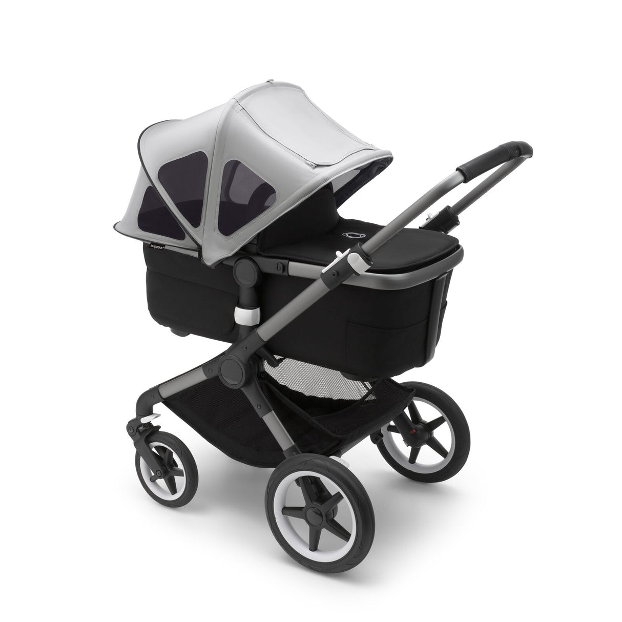 Bugaboo Fox 2/Cameleon 3 Sonnendach mit Lüftungsfenstern Nebelgrau